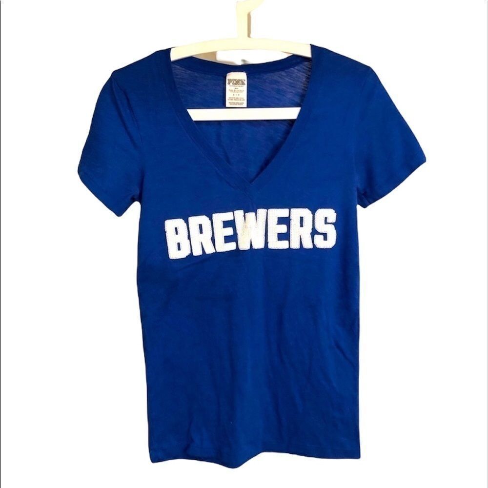 Brewers sequin PINK t-shirt. Size small.